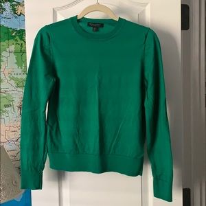 Green Merino Wool Sweater, M